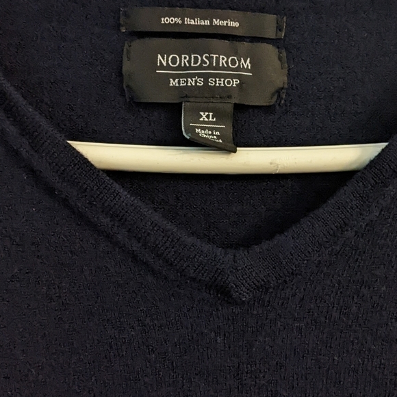 Nordstrom Men's Shop Italian Merino Wool Sweater XL - Picture 4 of 10
